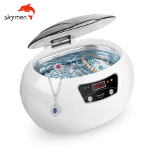 Skymen digital 600ml denture cleaner ultraviolet uv white digital ultrasound jewelry cleaner